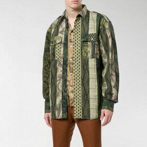 SS18 DRIES VAN NOTEN CAYCE PATCHWORK PRINT SHIRT JACKET M